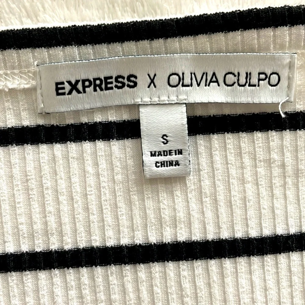2 Off the Shoulder Women’s Tops | Express | Guess | Red | Black/White Stripe - Picture 9 of 10